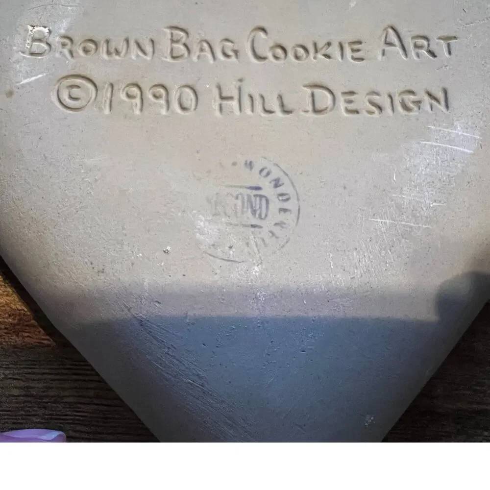 The Cookie Stamp 1990 Hill Design Bee Heart Flowers Brown Bag Cookie Art Press